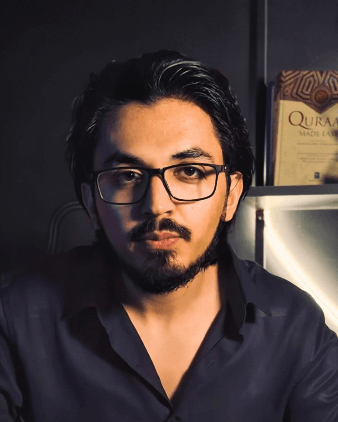 Mohammad Wais Taherian, founder of ShariaQuant, in his office